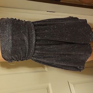 Misty Rose Strapless Cocktail Mini Rhinestone Dress Size M